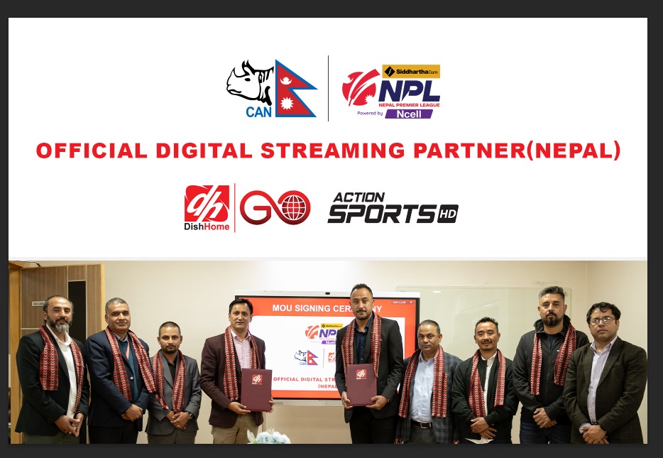 नेपाल प्रिमियर लिगका खेलहरु  युट्युबमा एक्सन स्पोर्ट्स मार्फत हेर्न सकिने